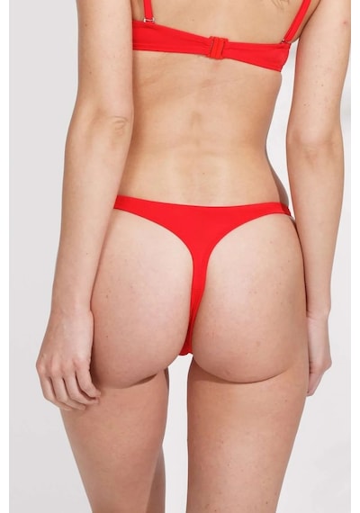 U.S. Polo Assn. Kadın Kırmızı String Bikini Altı Kırmızı