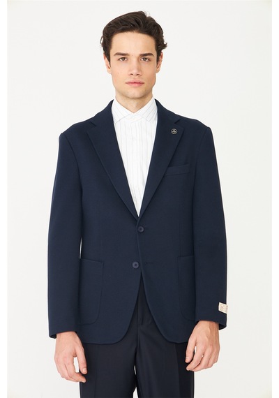 Lacivert Klasik Kesim Blazer Ceket Laci