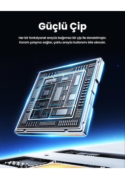 Ugreen 7-in-1 Type-c Giriş 1xusb-c 100w Pd, 1x4k/60hz Hdmı, 1xusb-a 3.0, Rj45, Sd, Tf Port Çoklayıcı Hub, 45155