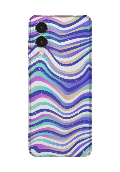 Samsung Galaxy S25 Edge Uyumlu Baskılı Şeffaf Telefon Kılıfı Koleksiyon: Colorwave Flux 4