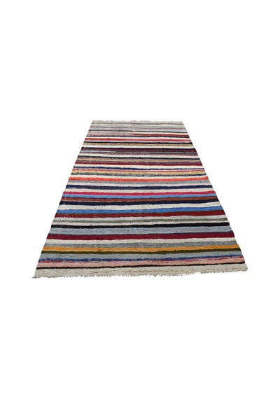 Kilim Antik El Dokuma Pamuklu Anadolu Yörük Kilimi 0079 - Yeni - Çok Renkli