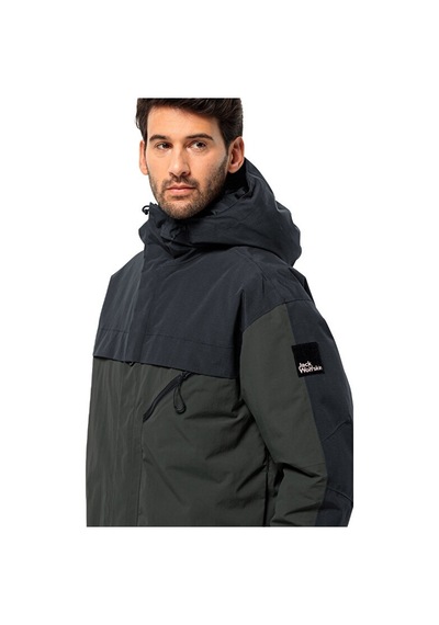 Jack Wolfskin Heumarkt 2L Parka Unisex Uzun Outdoor Montu 1116161-6502 Gri 1116161-6502