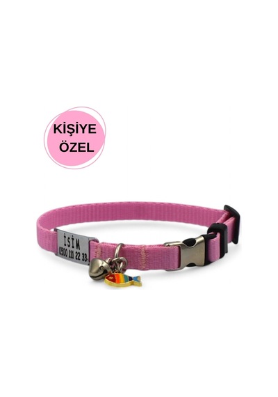 Caramelos İsimli Kedi Tasması, İsimlikli Kedi Tasması, Kedi Künyesi, Sallanmayan İsimlik, Kedi İsimlik Çelik Pemb Diğer