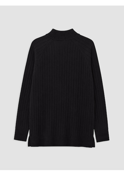 Lcw Modest Lacivert Yarım Balıkçı Yaka Kadın Triko Tunik