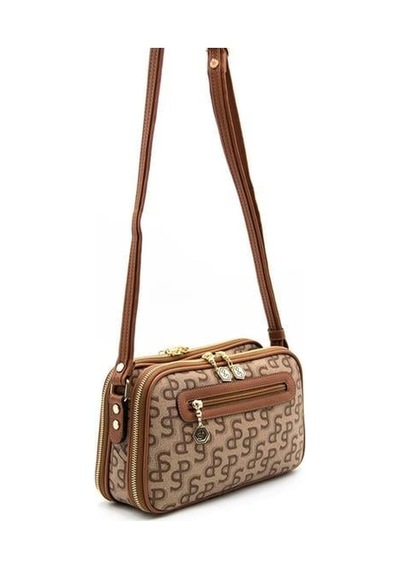 Silver&polo 899 Kadın Çapraz Çanta Koyu Bej / Taba Lila