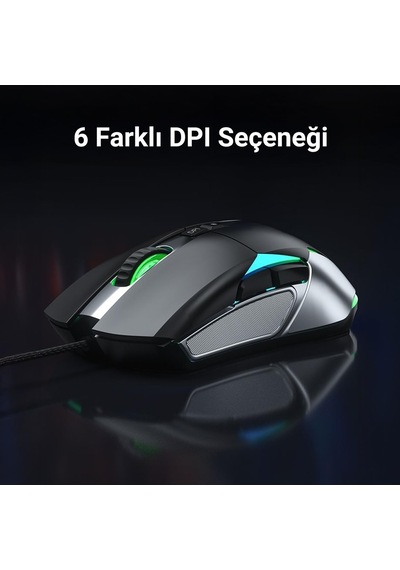 F816 Rgb Efektli 12800dpı Kablolu Optik Gaming Oyuncu Mouse