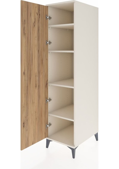 Kronos Dolap 4 Raflı Tek Çekmeceli Tek Kapaklı 44x59x182 Aytaşı-çam Aytası