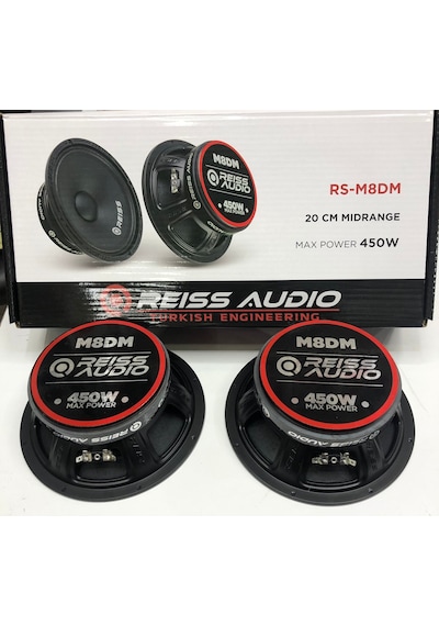 Reıss Audıo Rs-M8Dm 20Cm Midrange 400Wat 175Rms İki Adet