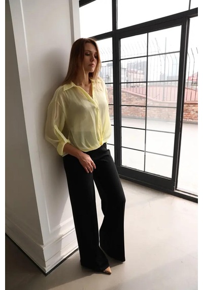 Ayhan 82054 Kadın Bluz Sari