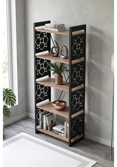 5 Katlı Endüstriyel Kitaplık, Çiçeklik, Çok Amaçlı Raf 2800 Atlantik Çam - Siyah 5 Katlı Endüstriyel Kitaplık, Çiçeklik, Çok Amaçlı Raf 2800 Atlantik Çam - Siyah