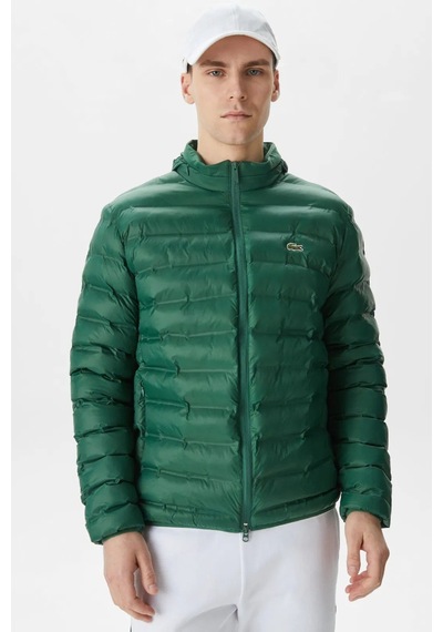 Lacoste Synthetic Fill Jacket Gizlenebilir Kapişonlu Şişme Erkek Mont Yeşil Yeşil