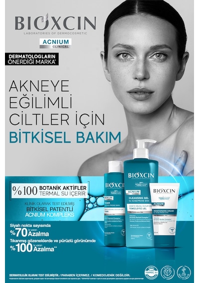 Bioxcin Acnium Sebum  Nemlendirci Krem 50 Ml - Salisilik Asit Çay Ağacı Yağı Niasinamid