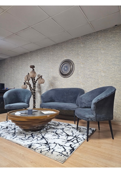 Zafir Teddy Takım Siyah Boyalı Sivriltme Ayak Çay Seti Koltuk - Berjer , Balkon, Salon, Ofis Füme Zafir Teddy Takım Siyah Boyalı Sivriltme Ayak Çay Seti Koltuk - Berjer , Balkon, Salon, Ofis Füme