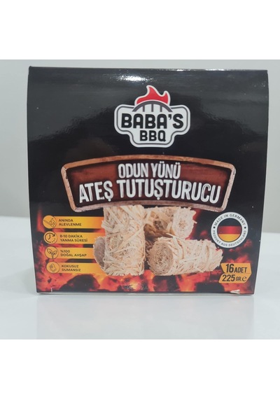 Barbekü-mangal-ateş Tutuşturucu Ağaç Yünü 16 Adet