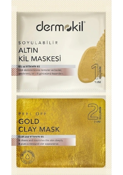 Dermokil Maske Soyulabilir Altın Kil Maskesi 2x7.5 Ml