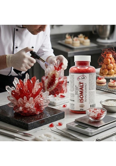 Renkli İzomalt Isomalt Kırmızı 250 Gr Şeker Sanatı Ve Pasta Dekorasyon İçin