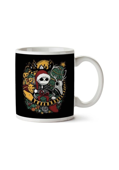 Nightmare Before Christmas Jack Skellington İki Tarafı Baskılı Kupa Bardak Çok Renkli