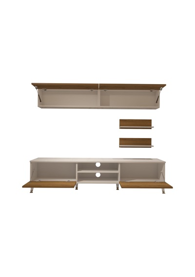 Decoraktiv Eko 5 Mdf Dvd Gold Tv Ünitesi Tv Sehpası - Beyaz Pera Beyaz - Meşe