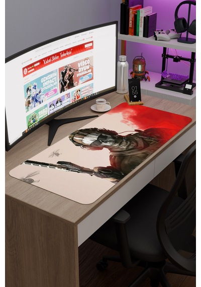 Call Of Duty Kaymaz Dikişli Kauçuk Oyuncu Mousepad V1 - 90x40 Xxl Gaming Mouse Pad Fare Altlığı