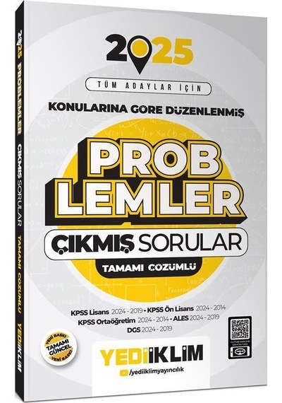 2025 Tüm Adaylar İçin Problemler Konularına Göre Düzenlenmiş T...