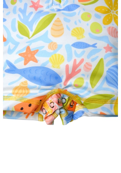 Soleda Uv Korumalı Upf 50+ Bebek Çocuk Tulum Mayo Underwater Salad Çok Renkli