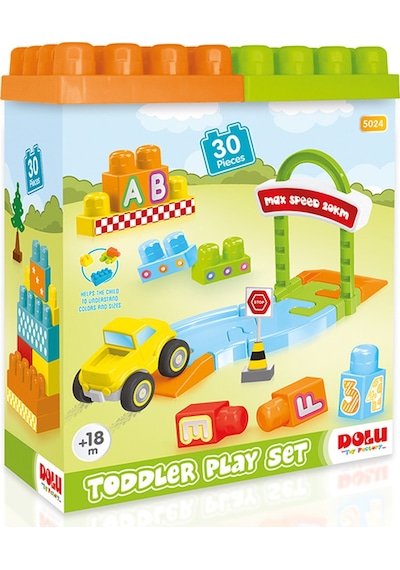 5024 Yol ve Blok Set 30 Pcs Dolu Oyuncak