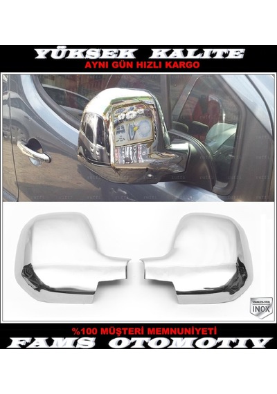 Peugeot Partner Tepee Paslanmaz Krom Ayna Kapağı 2 Prç 2008-2012
