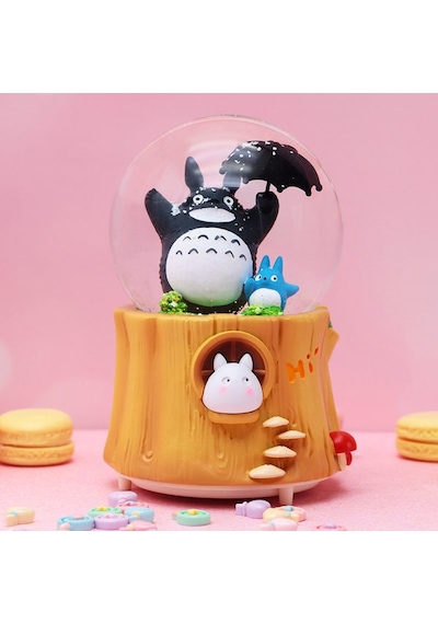 Sevimli Totoro Orta Boy Işıklı Müzikli Kar Küresi