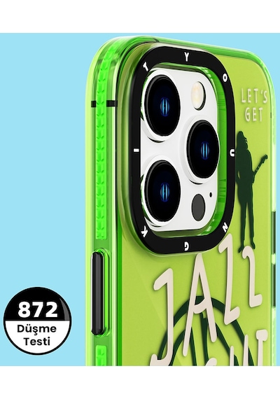 Apple Uyumlu iPhone 14 Pro Max Kılıf Şeffaf Renkli Yazı Temalı Tasarım Youngkit Jazz Serisi