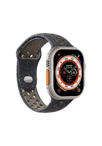 Apple Watch Series 11 42mm İçin Kordon Flame Circle Siyah Watch Series 11 42mm İle Uyumlu Kordon - Siyah