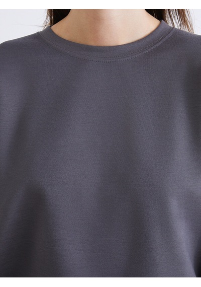 Lcw Vision Antrasit Bisiklet Yaka Kadın Sweatshirt