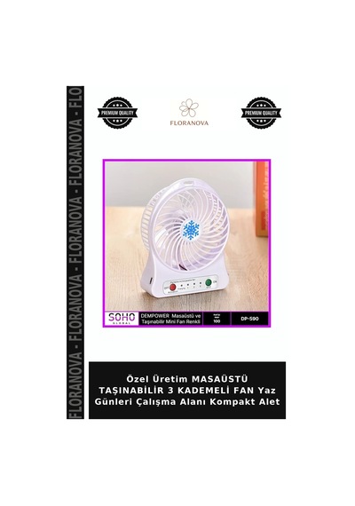 Özel Üretim Masaüstü Taşınabilir 3 Kademeli Fan Yaz Günleri Çalışma Alanı Kompakt Alet