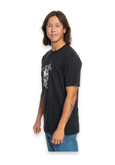 Quiksilver Eqyzt07674 One Last Surf Ss Siyah Erkek T-shirt Siyah