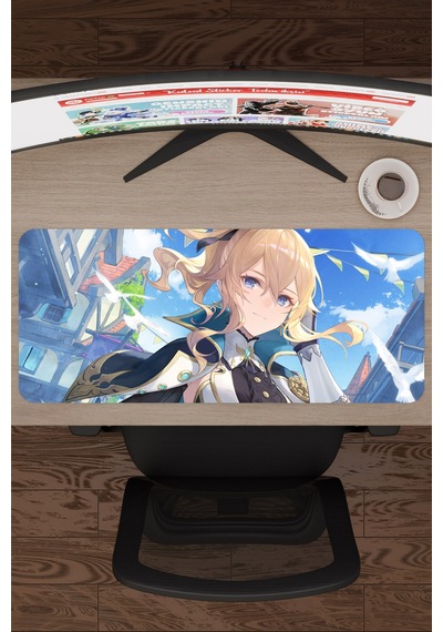 Jean Genshin Impact Anime Gacha V1 - 70x30 Xl Gaming Mouse Pad Fare Altlığı