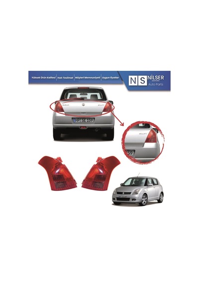 Suzuki Swift Sağ Sol Stop Lambası Takımı 2005-2007