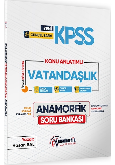 2026 KPSS Anamorfik Vatandaşlık Soru Bankası Yeni Müfredat Konu Anlatımlı