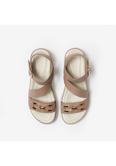 Sand Beige Sandalet Kadın 306081dm Donna Serena T. 6081dm Bej