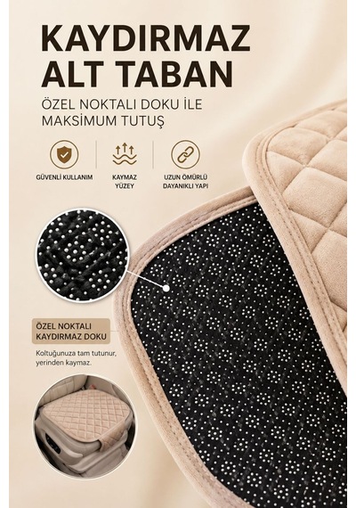 Araç İçi Soft-kaymaz Taban Cepli Terletmez Araç Oto Minder Seti