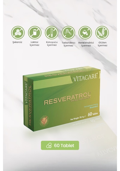 Resveratrol 60 Tablet Desteği & Hücre Koruma