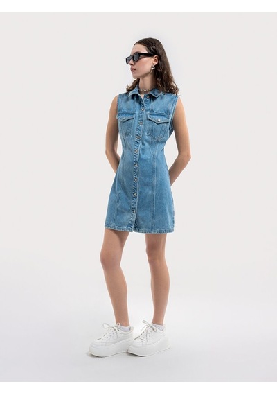 LOFT Loose Fit Kadın Elbise Lf2036547 Q1.v1 Denim LOFT Loose Fit Kadın Elbise Lf2036547 Q1.v1 Denim