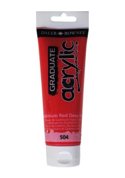 Daler Rowney Graduate Akrilik Boya 504 Cadmium Red Deep 120 ML
