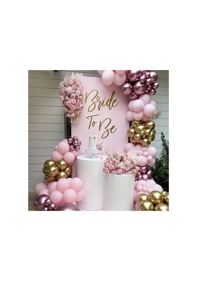 Pembe Gold Krom Balon Zinciri 100 Adet Mix
