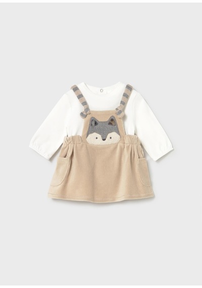 Mayoral Newborn Kız Bebek Elbise Takım Bej Bej