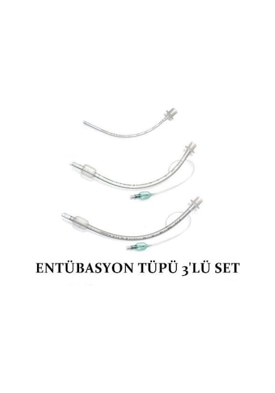 Entübasyon Tüpü 3'Lü Set Endotrakeal Tüp Balonlu