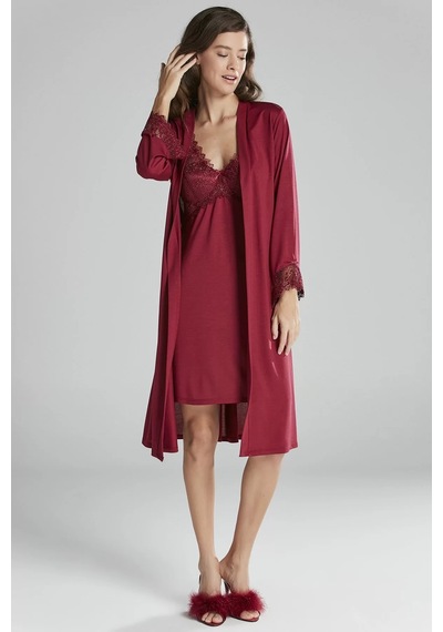 Pierre Cardin P5040 Bayan Penye 6'lı Gelin Çeyiz Seti Bordo