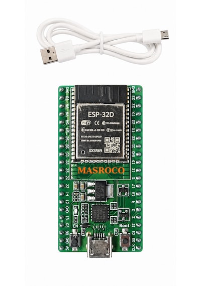 Esp32-d Wifi Bluetooth Geliştirme Kartı Devkitc V4 Yeşil Pcb, Usb Kablo Dahil