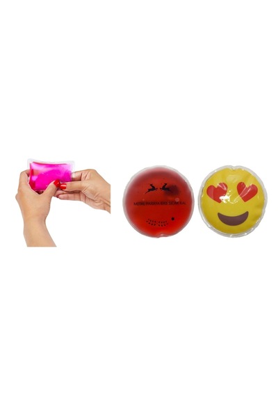 Emoji Kırmızı Ceylan Cep Sobası,el Isıtıcı,2 Adet Sıcak Su Torbas