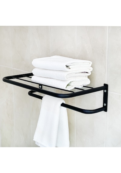 Banyo Rafı Havluluk Otel Banyo 3003 Siyah