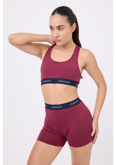 Athleshorts Yüksek Bel Kadın Uzun Boxer Şort-3272 Bordo