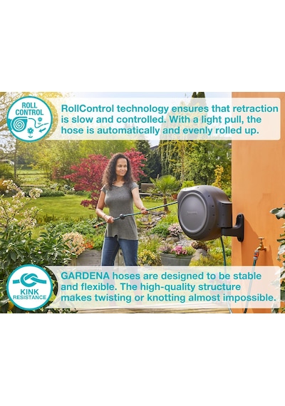 Gardena 8040 50 Ayak Duvara Monte Geri Çekilebilir Makara Hortum Diğer